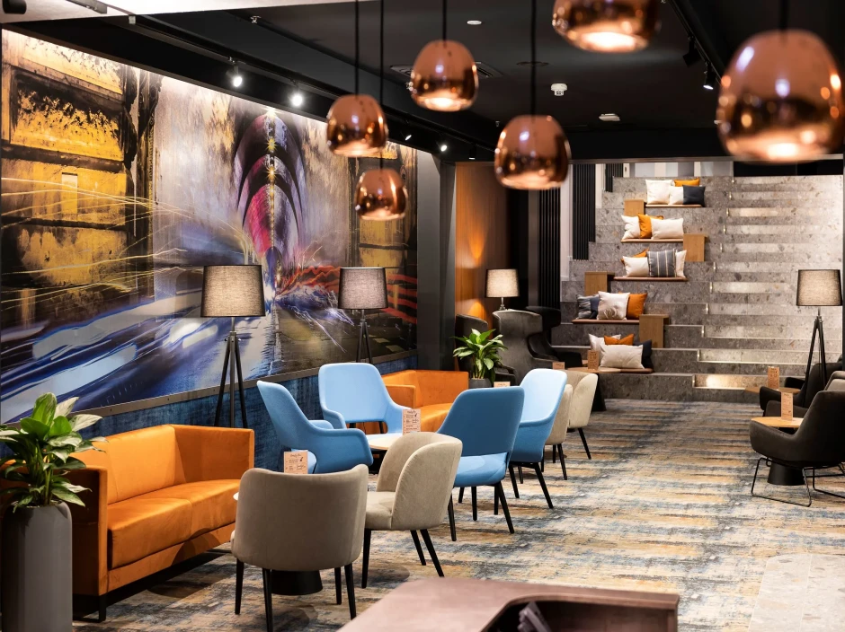 Design LED luminaires in the Downtown Hotel, Budapest