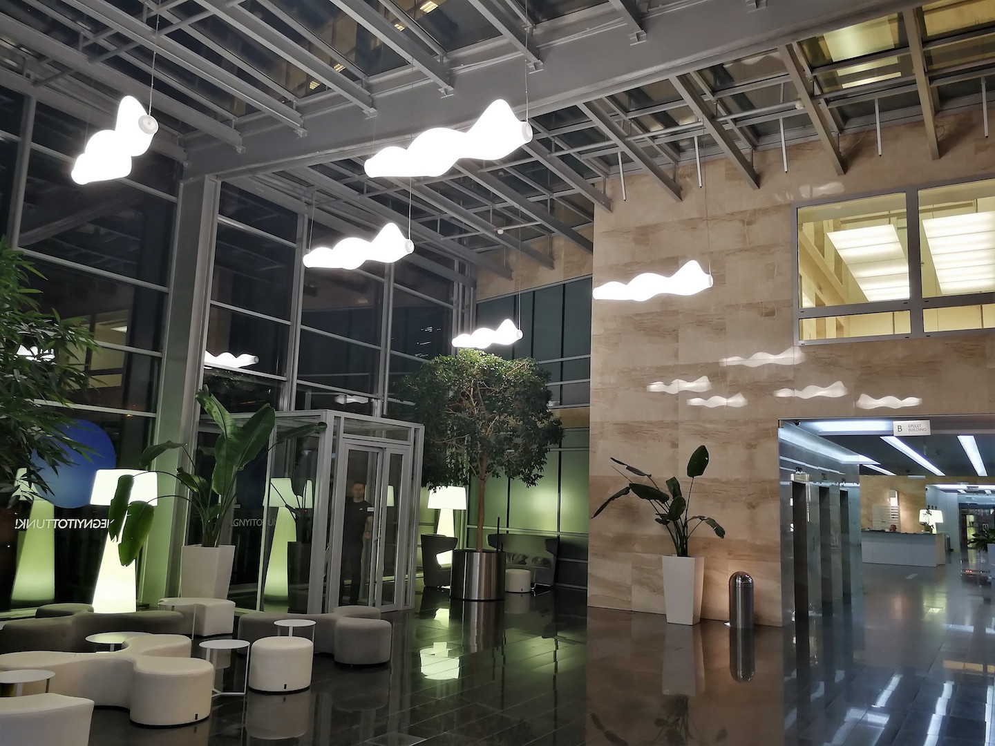 Bespoke design lighting in the AP office building