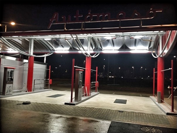 Car wash in Érd — lighting modernisation