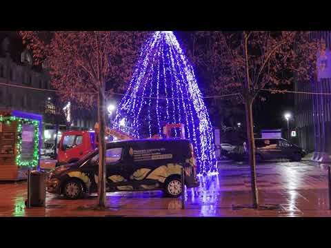 Outdoor lighting and Christmas tree decoration