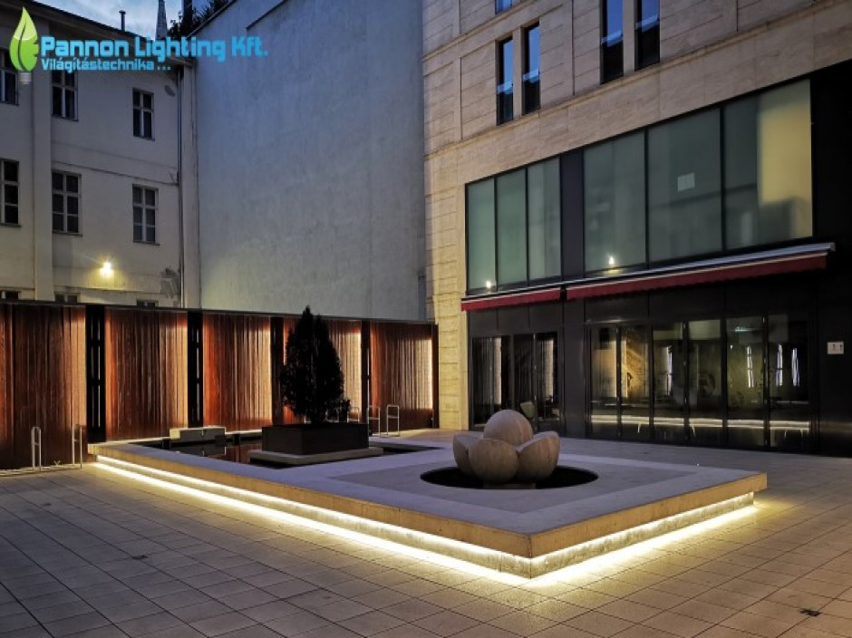 Outdoor lighting modernisation in the First Site passage, Budapest